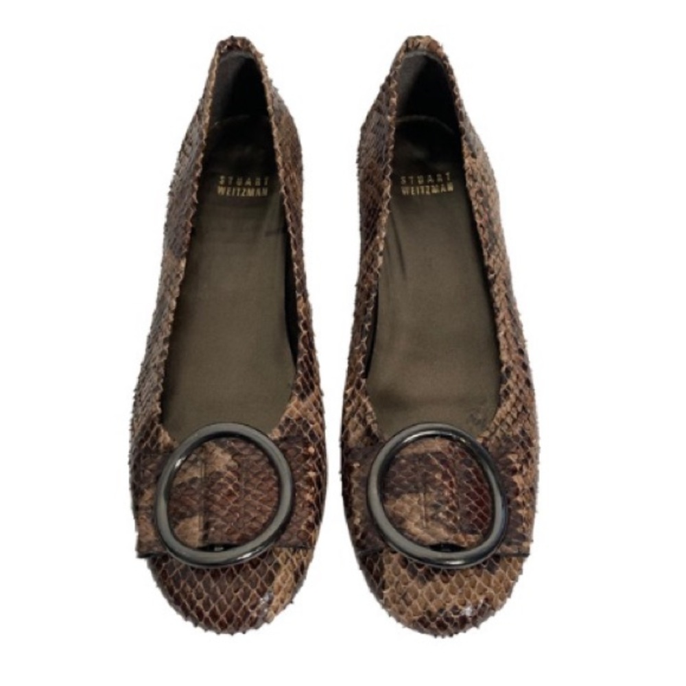 Stuart Weitzman Reptile Wedge Ballet Flat - image 1